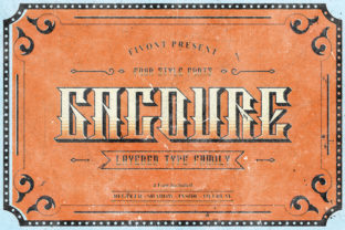 Gacoure Family: A Bold Display Font for Brands