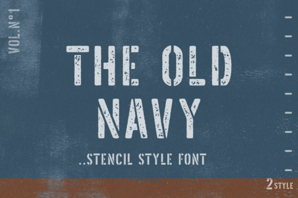 The Old Navy: A Stencil Display Font for Bold Campaigns